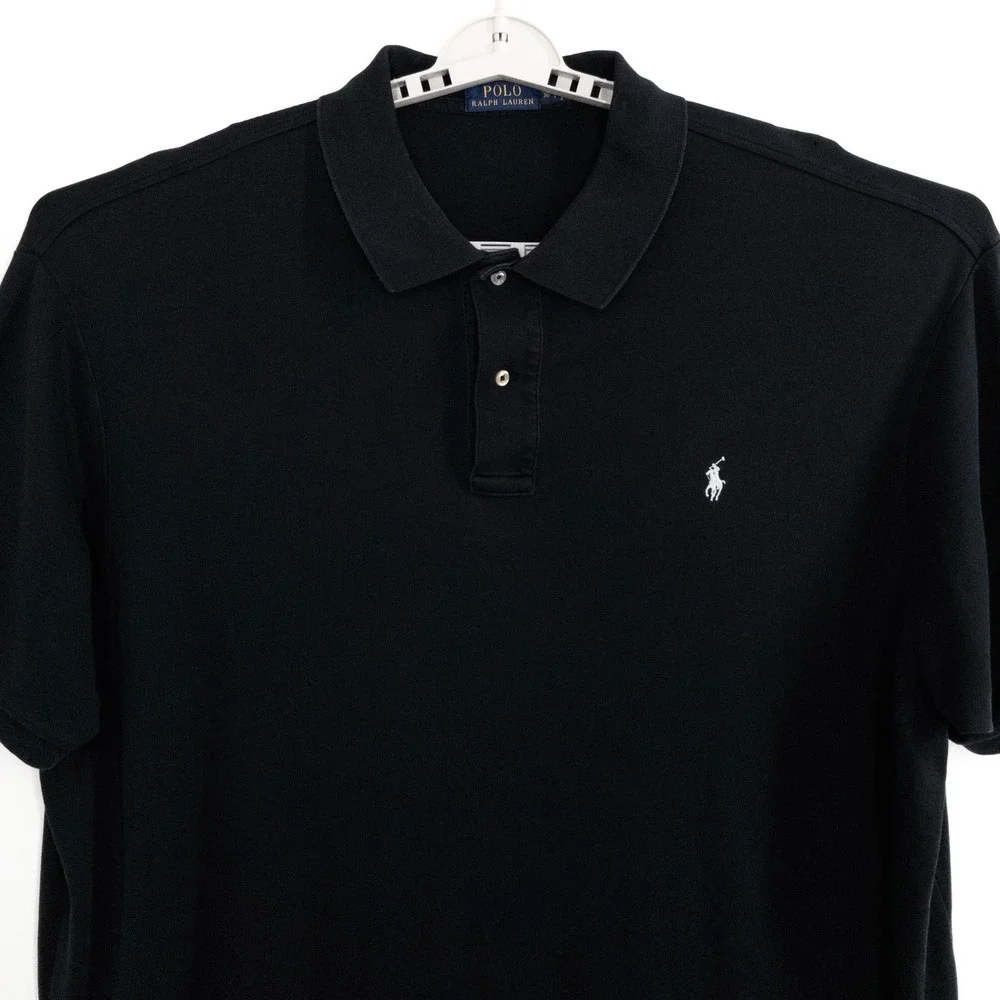 Polo Ralph Lauren Black Classic Fit Polo Shirt Men's 3XB Big Tall Pony Logo